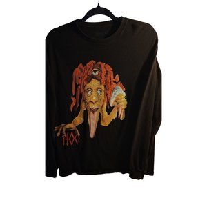 Unisex Medium Trippy Redd Long Sleeve Black Tshirt Concert SfPf Home •65